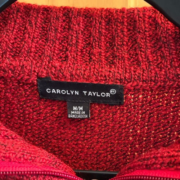 Carolyn Taylor Women's Red Cowl Neck Sweater - Picture 3 of 14